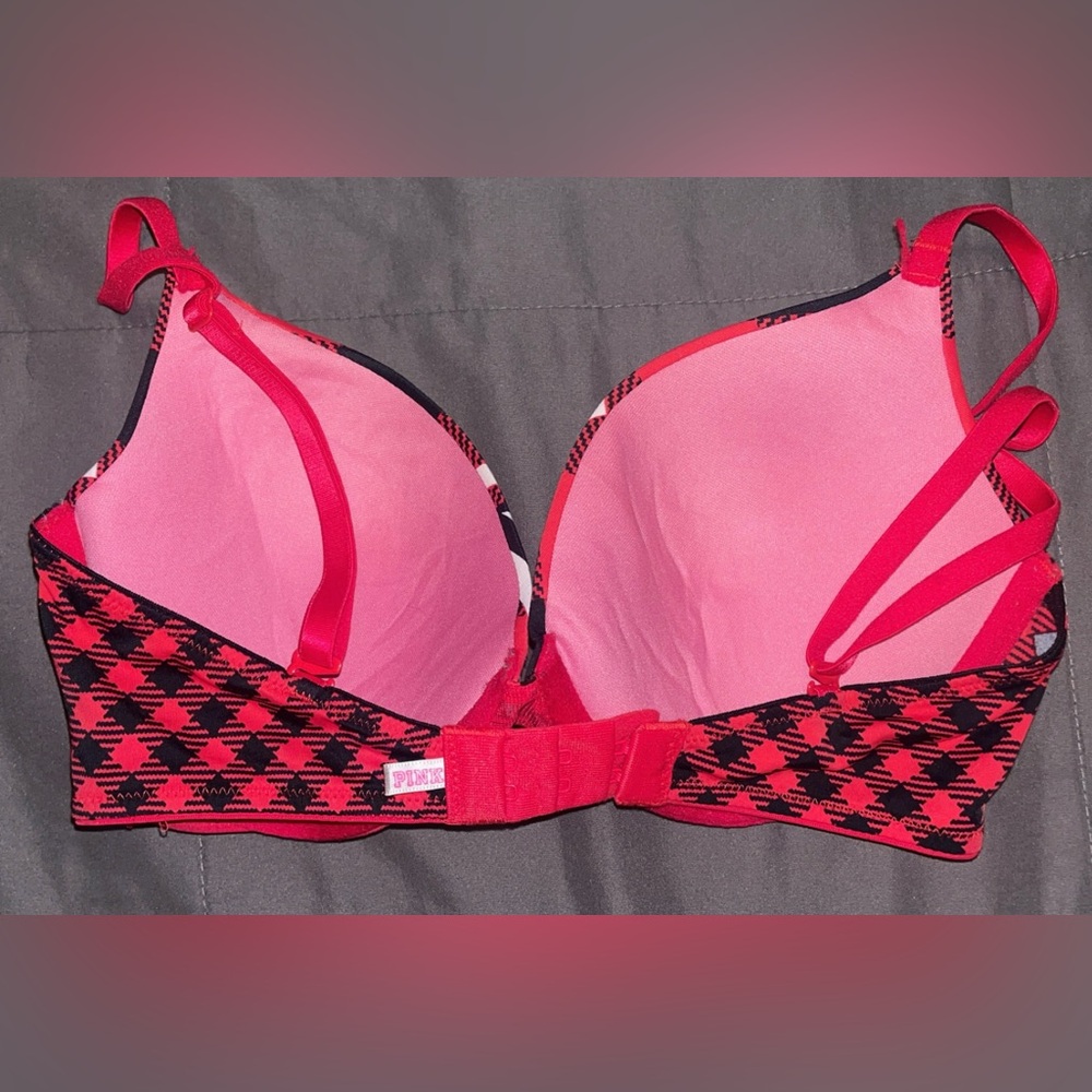 PINK Victoria's Secret Red and Black Wear Everywhere Push Up - Picture 3 of 3